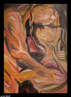 heat of passion nude erotica by expressionist abstract figurative portrait by maine artist d loren champlin